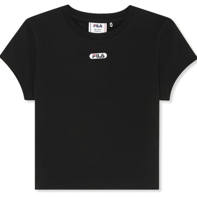 FILA Ceranova Cropped Logo T-shirt Black Maat: 134/140 | T-Shirts Outlet | Unisex | Zwart