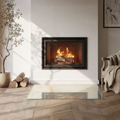 Coloray Vloerplaat Houtkachel - Plaat voor Onder Houtkachel - 100 cm x 50 cm - Open Haard Accessoires - Turkoois Vloerplaat Kachel - Onderplaat - Plaat onder Houtkachel - Kachel Onderplaat - Onderplaat Voor Houtkachel