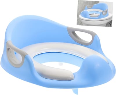 Kinder Toiletbril - Potje met Trapje - Zindelijkheidstraining - Dubbele Antislip Steun - 33 x 31 x 15 cm - Blauw