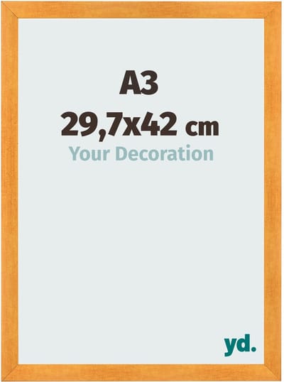 Your Decoration - Fotolijst A3 29,7x42 cm - MDF - Oranje - Pisa