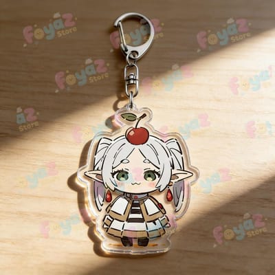 Frieren Sleutelhanger Accessoires Tas Cartoon Sleutelhangers Sieraden Manga Fans Cadeaus beige