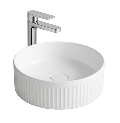 ALONI Muffly Waskom met Ribbel – 37x13 cm – Glanzend Wit