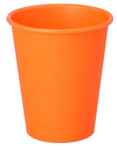 Koffie/Drinkbekers, Karton "To Go" 0,2 l Ø 8 cm · 9,2 cm oranje (50 stuks)