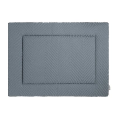Baby's Only - Gebreid boxkleed Grace - Parklegger - Speelkleed - Boxmatras met visgraatmotief - Nordic Blue - 75x95 cm - Extra dik - Boxmatras - Tweezijdig te gebruiken
