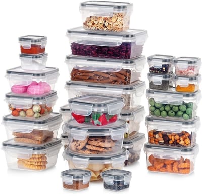 Voedselcontainers met Deksel en Pakking 24 stuks - Vershoudbakjes - Diepvriesbakjes - Vershouden - Bakjes