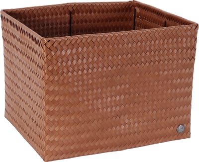 Opbergmand - Grote Mand - Speelgoedmand - Woonkamer - Badkamer - Kinderkamer - Babykamer - Handed By -Top Fit open large 30 - bruin -sienna