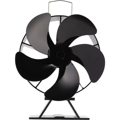 Ventilateur de poêle à bois à 5 pales alimenté par la chaleur, pour faire circuler la chaleur à haute température