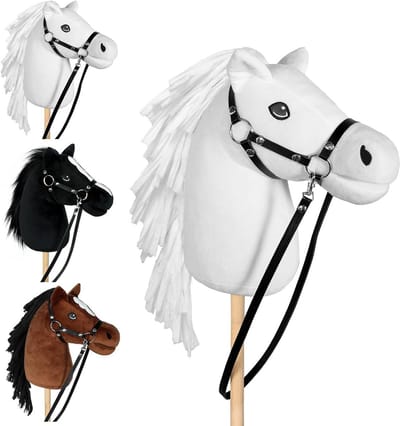 Houten Hobbyhorse Met Hoofdstel - Stevig Speelgoedpaard voor Hobby Horsing