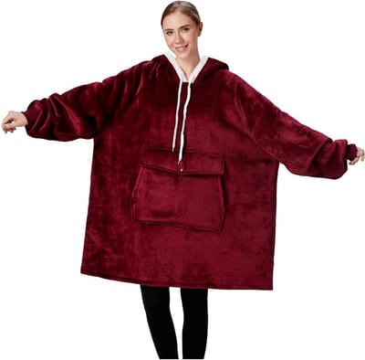 Oversized Deken Hoodie met Capuchon voor Heren en Dames | Comfortabele Sherpa Draagbare Deken