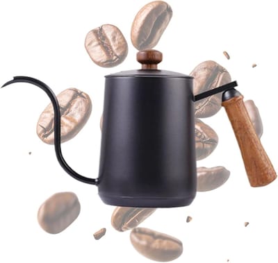 Koffiezetketel - Waterketel Druppel - Handmatig Koffie Zetten - Precisie Zwanenhals Uitloop - 600ml Capaciteit - Zilverkleurig