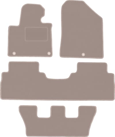 Beige velours vloermatten voor: Kia Sorento III 7-zits (2015-)