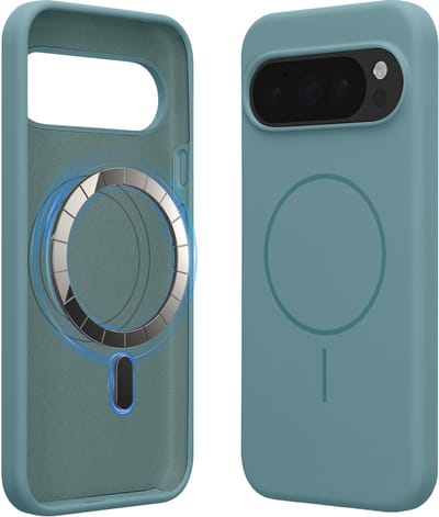 kwmobile Telefoonhoesje voor Google Pixel 10 / Pixel 10 Pro - Hoes met siliconen randen en magnetische achterkant compatibel met MagSafe, in Arctische nacht