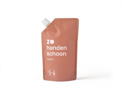 ZO Handzeep Schuim Navulzak - Kokos geur - Met 5 navullingen - 100% Natuurlijk en Vegan