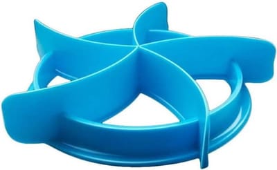 Plastic Brood Snijder - Broodrol Vorm - Brood Bakken - Druk Stempel Tool - 2 Stuks - Blauw