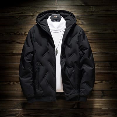 Heren Nieuwe Winter Donsjas Grote Maat Losse Katoenen Jas Jeugd Casual Effen Kleur Warme Donsjas voor Heren 5XL black