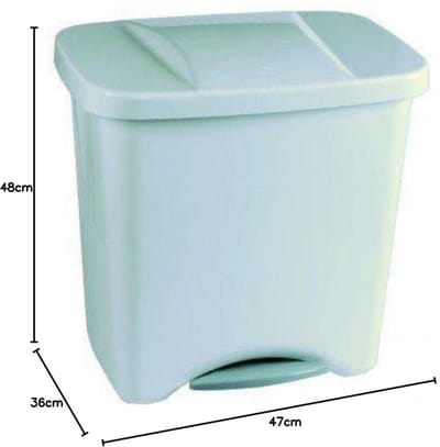 Ecologische Pedaalemmer 50 Liter - Wit