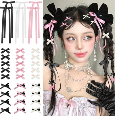 Mini Haarstrikken voor Vrouwen en Meisjes - Schattige Haarclips met Alligator Klemmen - 33 Stuks in Zwart, Wit en Roze - Perfecte Accessoires voor Haarstyling