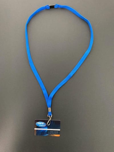 Keycord met Metalen J clip Blauw
