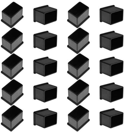Rechthoekige Rubber Meubel Pootdoppen - Beschermers voor Stoelen en Tafels (20 Stuks)