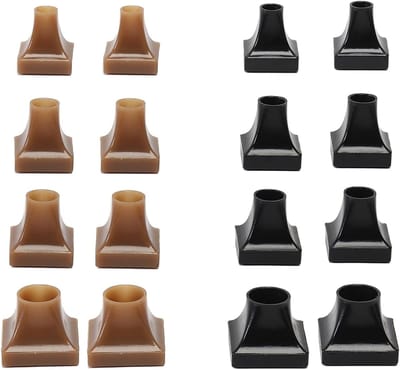 Complete Set van 16 Stuks in Zwart en Abrikoos, Beschermhoes voor Hakken, Antislip, Schokabsorberend en Slijtvast voor Optimale Bescherming van Je Hakken
