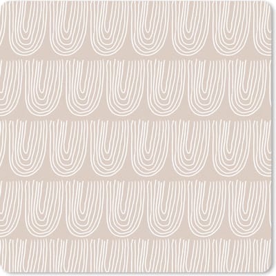 Muismat 20x20 cm - Mousepad Zomer - Bogen - Wit - Muismatten
