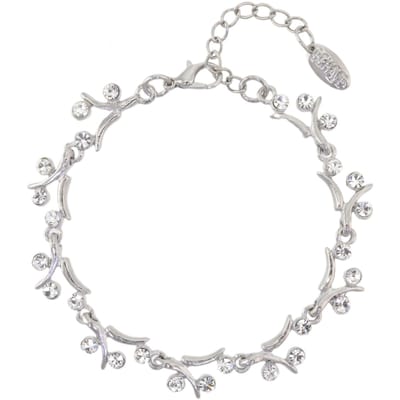 Behave - Zilverkleurige armband - Transparante kristallen - Tijdloos chic