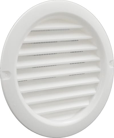 WEHA schoepenrooster met muggennet Ø125mm - wit (20201017)