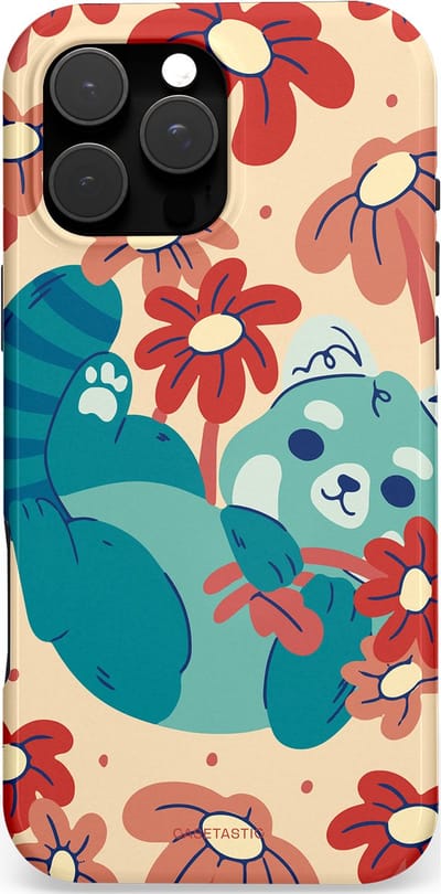 Casetastic Hoesje Geschikt voor Apple iPhone 16 Pro Max Magsafe - Stijlvolle Beschermende Duo-layer Case - Rode panda knuffels