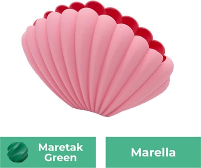 Marella organische vaas – Decoratieve vaas - Maretak Groen - 3d geprinte vaas – geschikt voor droogbloemen - :hoogte: