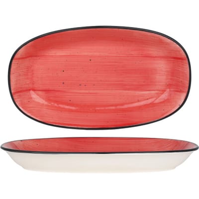 Bonna Serveerschaal - Aura Passion - Porselein - 34x19 cm - set van 2