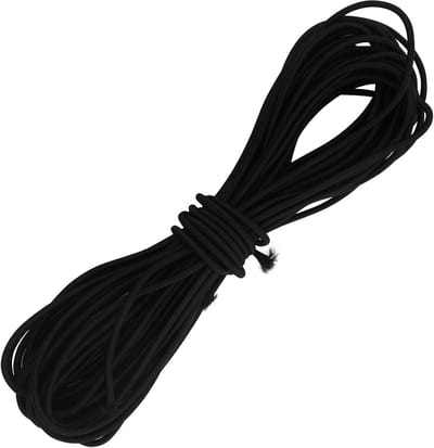 10 m x 4 mm rubberen koord, rubberen koord, rond, rubberen touw, expandertouw voor dekzeil, spanrubber, spantouw, weerbestendig, voor dekzeil, aanhangzeil, tenten, camping, net, zwart