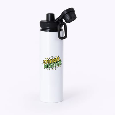 Hacebo® - Stoerste meester waterfles met draaidop zwart - Meester - beste meester - school - verjaardagscadeau - afscheidscadeau - kado - water fles - 850ML
