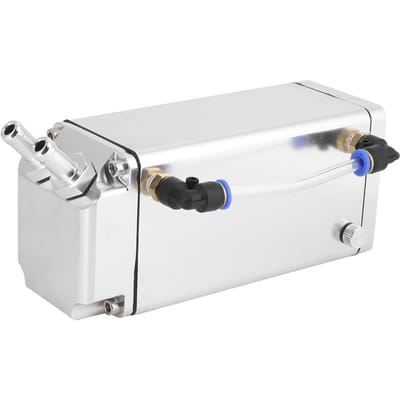Vierkante Aluminium Racing Olie Opvangtank Ontluchtingsbus Reservoir Auto Gemodificeerde Accessoires (Zilver) zilver