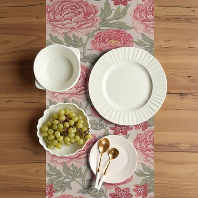 ABAKUHAUS Bloemen-tafelloper – Tuinretrostijl – 40x225 cm – meerkleurig