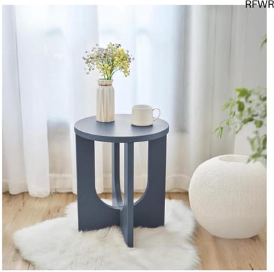 RFWR® Ronde Bijzettafel 50x40 cm Grijsblauw - Stijlvol & Functioneel