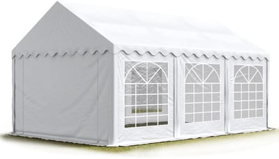 Partytent feesttent 3x6 m tuinpaviljoen -tent PVC 700 N in wit waterdicht