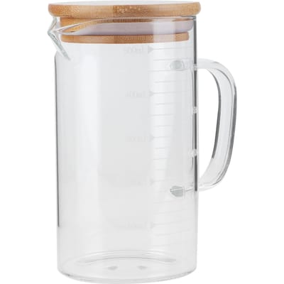 Maatbeker van borosilicaatglas met deksel Hittebestendige mok voor hotel, restaurant, thuis(500 ml )