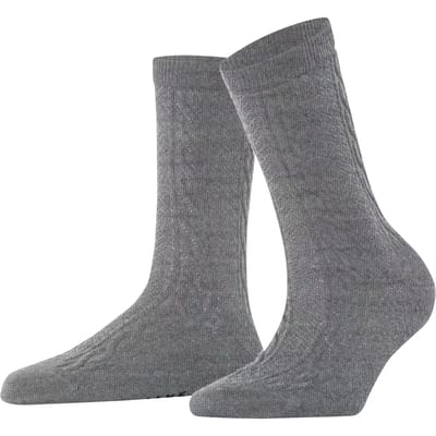 FALKE Declivity eenkleurig wol sokken dames grijs - maat 35-38