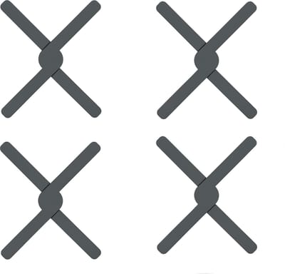 Krumble Pannenonderzetter - Opvouwbare Siliconen pannenonderzetter - Pan onderzetter - Pannenrooster - Opvouwbaar - Set van 4 - Antraciet