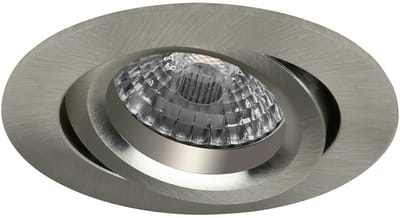 LED inbouwspot Mika -Rond RVS Look -Extra Warm Wit -Dimbaar -3W -Philips LED
