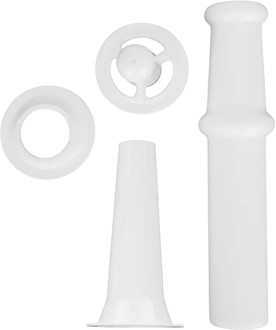 Dailygoods- Voedselduwer Universeel - Vleesmolen Accessoires - Worstvulmondstuk - Kubbe Bevestigingsset - ABS Materiaal - 171 Gram Gewicht - Vleesmolenaccessoire