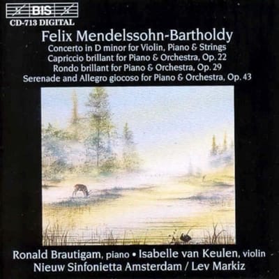 Ronald Brautigam, Isabelle Van Keulen, Nieuw Sinfonietta Amsterdam - Mendelssohn: Concerto In D Minor (CD)