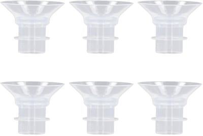 Dailygoods- Flensinzetstukken Veilig - 6 Stuks - Vloeibaar Siliconenmateriaal - Draagbaar - Hygiënisch - BPA-vrij - Borstvoedingsinzetstukken