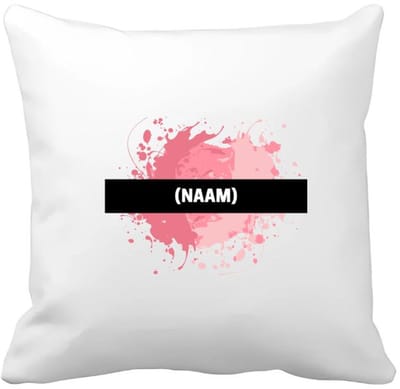 Akyol - roze verfvlek met eigen naam Kussen hoes - Kunst - kunstenaars/kunstenaressen - verjaardag - mensen die houden van verven - kunst liefhebbers - cadeau - kado - geschenk - gift - 40 bij 40 cm