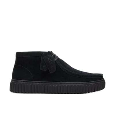 CLARKS Torhill Hi Heren Veterschoenen - Suede - Zwart