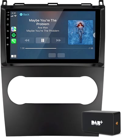 Hexinex 9" Autoradio Geschikt voor Benz B200 W169 W245 W639 - Draadloos CarPlay, Android Auto, Android15, multimediaspeler, DAB+, 4+64GB