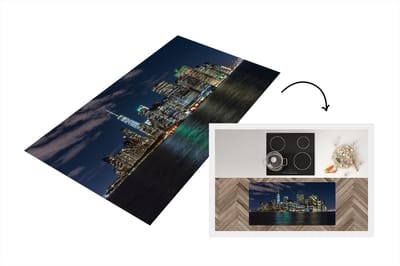 Keukenloper - Loper keuken - New York - Skyline - Sterrenhemel - 120x60 cm - Keukenloper vinyl