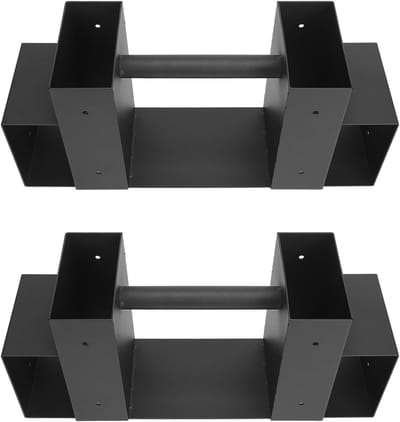 Brandhout Opbergrek - Houthouder Binnen - Haardhout Opslag - Robuuste Beugelset - 36x22x17 cm - Zwart