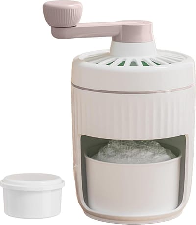 Handmatige Ijsmachine - IJscrusher Hakker - Cocktails Maken - Moeiteloos Geschraapt IJs - 22.3 x 13.9 cm - Roze