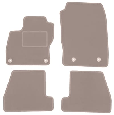 Beige veloursmatten voor: Ford Focus MK3 FL sedan, stationwagen, hatchback (2017-2020)